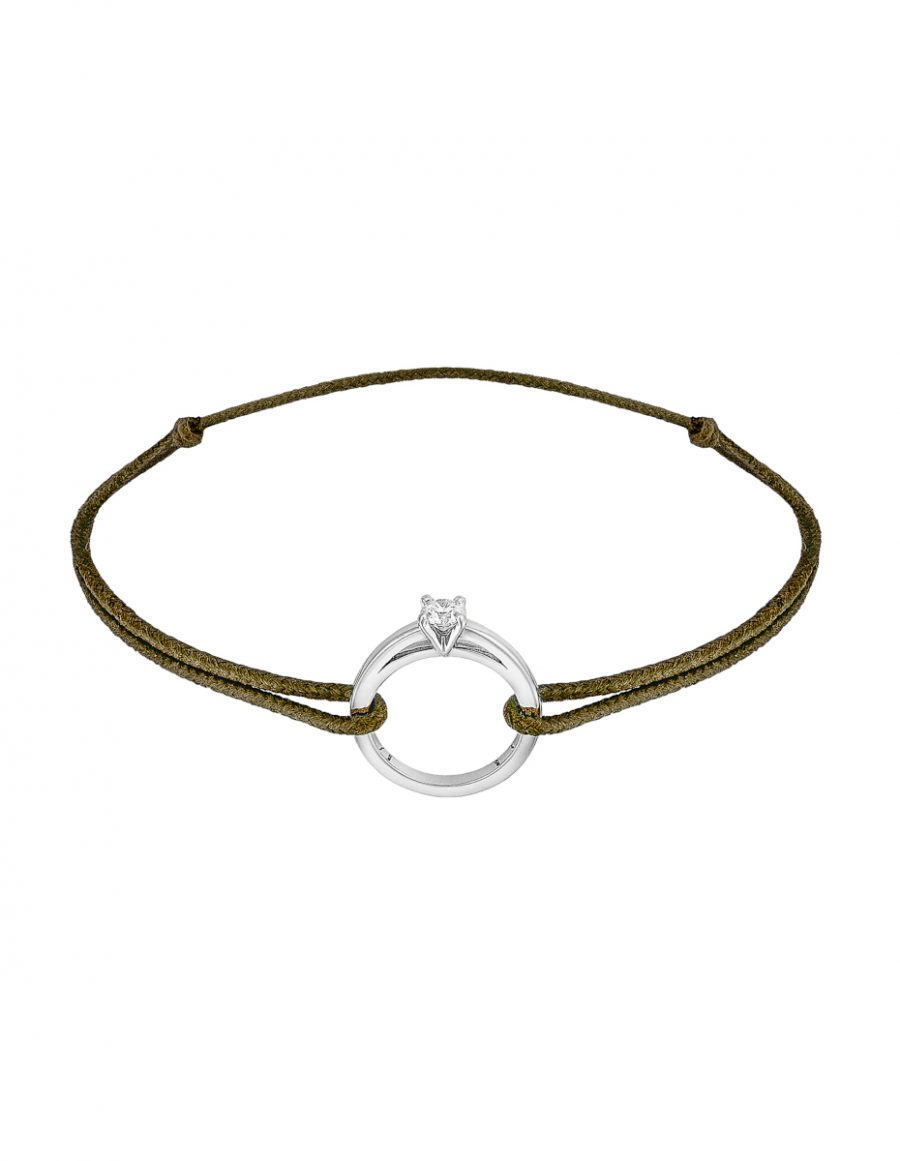 Bracelet Mia - White, Khaki